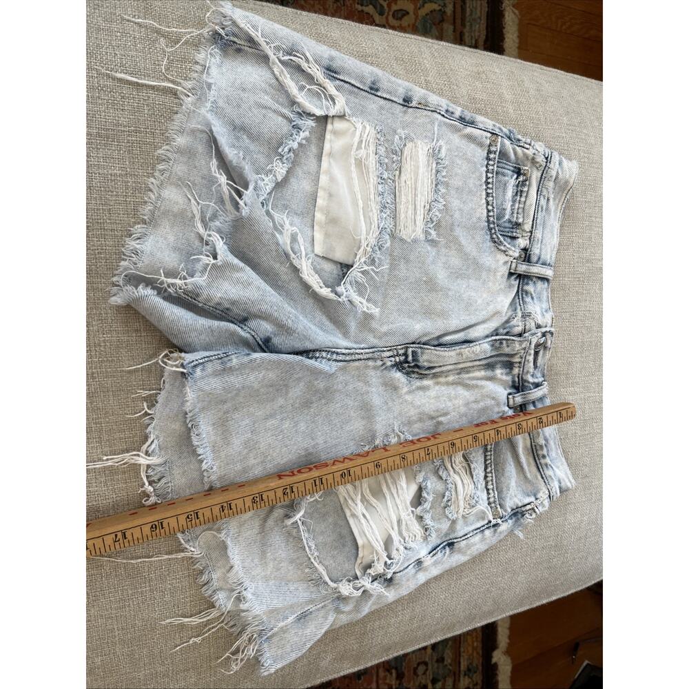 American Eagle/ Aeropostale Size 4 LOT Distressed Denim Mom Shorts 90s Baggy - Picture 12 of 16